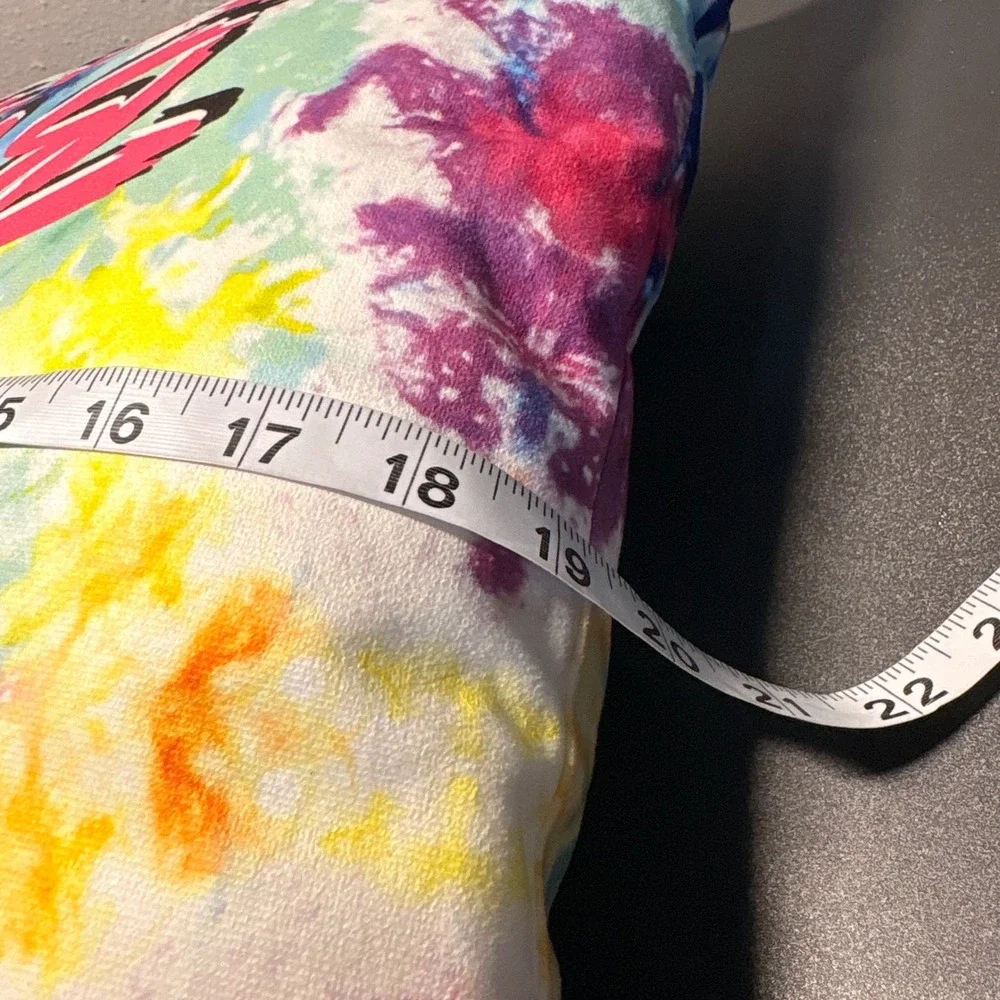 Buc-ees Accent Pillow Unisex 18x18 Multi Tie‎ Dye Excellent Mascot Logo Cushion